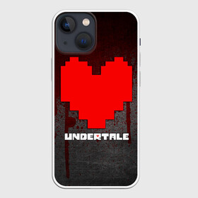 Чехол для iPhone 13 mini с принтом UNDERTALE в Екатеринбурге,  |  | sans | undertale | андертале | андертейл | игра | кровь | подземная история | подземная сказка | санс | сердце | ундертале