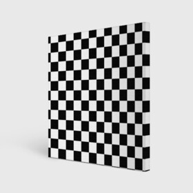 Холст квадратный с принтом Шахматка в Екатеринбурге, 100% ПВХ |  | абстракция | в клетку | игра | клетка | клеточка | тренд | черно белая | черно белая клетка | шахматка | шахматная клетка | шахматы