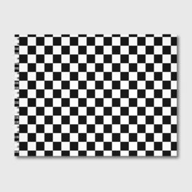 Альбом для рисования с принтом Шахматка в Екатеринбурге, 100% бумага
 | матовая бумага, плотность 200 мг. | Тематика изображения на принте: абстракция | в клетку | игра | клетка | клеточка | тренд | черно белая | черно белая клетка | шахматка | шахматная клетка | шахматы