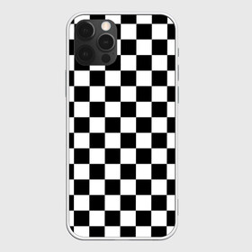 Чехол для iPhone 12 Pro с принтом Шахматка в Екатеринбурге, силикон | область печати: задняя сторона чехла, без боковых панелей | Тематика изображения на принте: абстракция | в клетку | игра | клетка | клеточка | тренд | черно белая | черно белая клетка | шахматка | шахматная клетка | шахматы
