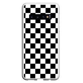 Чехол для Samsung Galaxy S10 с принтом Шахматка в Екатеринбурге, Силикон | Область печати: задняя сторона чехла, без боковых панелей | Тематика изображения на принте: абстракция | в клетку | игра | клетка | клеточка | тренд | черно белая | черно белая клетка | шахматка | шахматная клетка | шахматы
