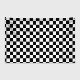Флаг-баннер с принтом Шахматка в Екатеринбурге, 100% полиэстер | размер 67 х 109 см, плотность ткани — 95 г/м2; по краям флага есть четыре люверса для крепления | абстракция | в клетку | игра | клетка | клеточка | тренд | черно белая | черно белая клетка | шахматка | шахматная клетка | шахматы