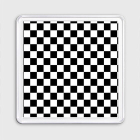 Магнит 55*55 с принтом Шахматка в Екатеринбурге, Пластик | Размер: 65*65 мм; Размер печати: 55*55 мм | абстракция | в клетку | игра | клетка | клеточка | тренд | черно белая | черно белая клетка | шахматка | шахматная клетка | шахматы