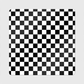 Магнит виниловый Квадрат с принтом Шахматка в Екатеринбурге, полимерный материал с магнитным слоем | размер 9*9 см, закругленные углы | абстракция | в клетку | игра | клетка | клеточка | тренд | черно белая | черно белая клетка | шахматка | шахматная клетка | шахматы