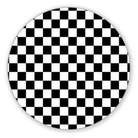 Коврик для мышки круглый с принтом Шахматка в Екатеринбурге, резина и полиэстер | круглая форма, изображение наносится на всю лицевую часть | Тематика изображения на принте: абстракция | в клетку | игра | клетка | клеточка | тренд | черно белая | черно белая клетка | шахматка | шахматная клетка | шахматы