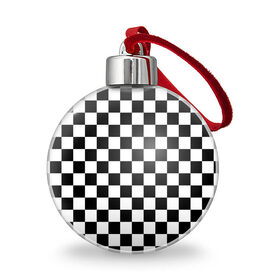 Ёлочный шар с принтом Шахматка в Екатеринбурге, Пластик | Диаметр: 77 мм | абстракция | в клетку | игра | клетка | клеточка | тренд | черно белая | черно белая клетка | шахматка | шахматная клетка | шахматы