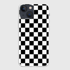 Чехол для iPhone 13 mini с принтом Шахматка в Екатеринбурге,  |  | Тематика изображения на принте: абстракция | в клетку | игра | клетка | клеточка | тренд | черно белая | черно белая клетка | шахматка | шахматная клетка | шахматы