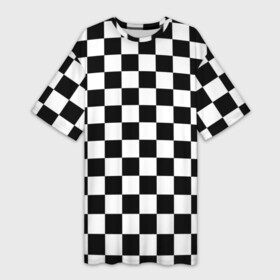 Платье-футболка 3D с принтом Шахматка в Екатеринбурге,  |  | абстракция | в клетку | игра | клетка | клеточка | тренд | черно белая | черно белая клетка | шахматка | шахматная клетка | шахматы