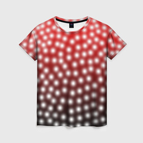 Женская футболка 3D с принтом Божья Коровка в Екатеринбурге, 100% полиэфир ( синтетическое хлопкоподобное полотно) | прямой крой, круглый вырез горловины, длина до линии бедер | божья коровка | жук | красный | насекомое | точки | чёрный