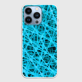 Чехол для iPhone 13 Pro с принтом GARDER в Екатеринбурге,  |  | abstraction | acidic | blue | lines | mesh | shapes | surface | texture | абстракция | кислотный | линии | поверхность | сетка | текстура | формы