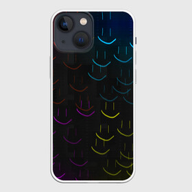 Чехол для iPhone 13 mini с принтом Rainbow smile в Екатеринбурге,  |  | необычное | прикольное | радуга | смайл