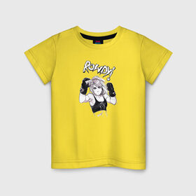 Детская футболка хлопок с принтом Ронда Роузи в Екатеринбурге, 100% хлопок | круглый вырез горловины, полуприлегающий силуэт, длина до линии бедер | без | бои | бойцы | правил | спорт