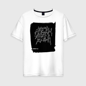 Женская футболка хлопок Oversize с принтом CREAM SODA в Екатеринбурге, 100% хлопок | свободный крой, круглый ворот, спущенный рукав, длина до линии бедер
 | cream soda | крем сода | музык | музыкальная группа | русская музыка