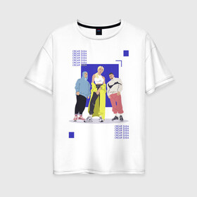 Женская футболка хлопок Oversize с принтом cream soda в Екатеринбурге, 100% хлопок | свободный крой, круглый ворот, спущенный рукав, длина до линии бедер
 | cream soda | крем сода | музык | музыкальная группа | русская музыка