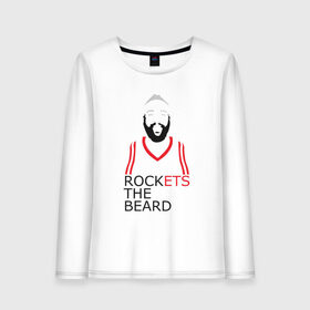 Женский лонгслив хлопок с принтом Rockets The Beard в Екатеринбурге, 100% хлопок |  | basketball | beard | game | harden | houston | james | nba | rockets | sport | баскетбол | борода | джеймс | нба | рокетс | спорт | тренер | харден | хьюстон | чемпион