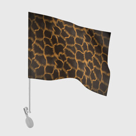 Флаг для автомобиля с принтом Леопард в Екатеринбурге, 100% полиэстер | Размер: 30*21 см | леопард | леопардовые пятна | пятна леопарда