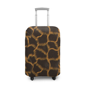 Чехол для чемодана 3D с принтом Леопард в Екатеринбурге, 86% полиэфир, 14% спандекс | двустороннее нанесение принта, прорези для ручек и колес | леопард | леопардовые пятна | пятна леопарда