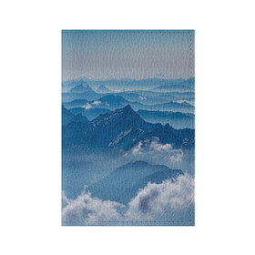 Обложка для паспорта матовая кожа с принтом Горы в Екатеринбурге, натуральная матовая кожа | размер 19,3 х 13,7 см; прозрачные пластиковые крепления | Тематика изображения на принте: гора | гористый | горы | небеса | небо | облака | облако | пейзаж | пейзажи | туча | тучи | холм | холмистый | холмы