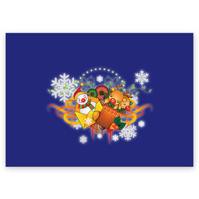 Поздравительная открытка с принтом Новогоднее настроение в Екатеринбурге, 100% бумага | плотность бумаги 280 г/м2, матовая, на обратной стороне линовка и место для марки
 | 
