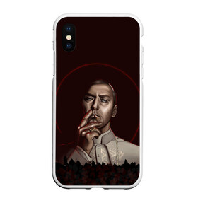 Чехол для iPhone XS Max матовый с принтом Молодой Папа The Young Pope в Екатеринбурге, Силикон | Область печати: задняя сторона чехла, без боковых панелей | jude law | new pope | ватикан | джуд лоу | кардинал | молодой папа | сериал | сериалы