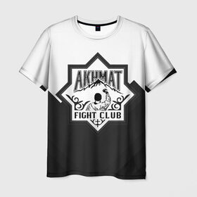 Мужская футболка 3D с принтом Akhmat Fight Club в Екатеринбурге, 100% полиэфир | прямой крой, круглый вырез горловины, длина до линии бедер | akhmat | fight club | wfca | ахмат | бойцовский клуб | смешанные единоборства