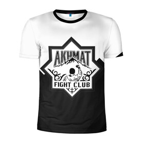 Мужская футболка 3D спортивная с принтом Akhmat Fight Club в Екатеринбурге, 100% полиэстер с улучшенными характеристиками | приталенный силуэт, круглая горловина, широкие плечи, сужается к линии бедра | akhmat | fight club | wfca | ахмат | бойцовский клуб | смешанные единоборства