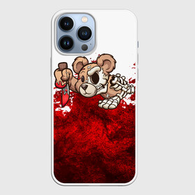 Чехол для iPhone 13 Pro Max с принтом Медведь убийца в Екатеринбурге,  |  | blood | diablo | haloween | horror | дьявол | зомби | кости | кровь | мозги | мясо | страшилка | ужасы | хеллоуин | хелоуин