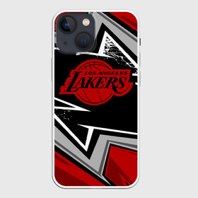 Чехол для iPhone 13 mini с принтом LA LAKERS RED в Екатеринбурге,  |  | bryant | james | jordan | kobe | la lakers | lakers | lebron | nba | баскетбол | брайант | брайнт | джеймс | джордан | коби | леброн | лейкерс | лэйкерс | мамба | нба | черная