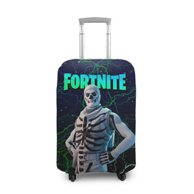 Чехол для чемодана 3D с принтом Fortnite Skull Trooper в Екатеринбурге, 86% полиэфир, 14% спандекс | двустороннее нанесение принта, прорези для ручек и колес | chapter 2 | fortnite | fortnite 3 | fortnite skull | fortnite skull trooper | fortnitemare | halloween | skull trooper | лого фортнайт | сет skull trooper | скелет | скин скелет | фортнайт | фортнайт глава 2 | фортнайт скелет | хэллоуин | хэллоуин фортнай