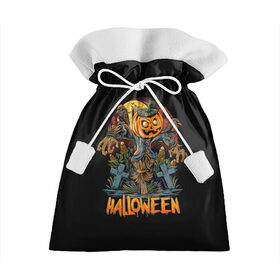 Подарочный 3D мешок с принтом Хэллоуин в Екатеринбурге, 100% полиэстер | Размер: 29*39 см | Тематика изображения на принте: diy | ghost | halloween | horror | makeup | scary | skull clown | trick or treat | вампир | ведьма | кошка | луна | магия | ночь | тыква | хэллоуин