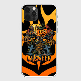 Чехол для iPhone 12 Pro Max с принтом Веселый Хэллоуин в Екатеринбурге, Силикон |  | diy | ghost | halloween | horror | makeup | scary | skull clown | trick or treat | вампир | ведьма | кошка | луна | магия | ночь | тыква | хэллоуин