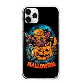 Чехол для iPhone 11 Pro Max матовый с принтом Happy Halloween в Екатеринбурге, Силикон |  | Тематика изображения на принте: diy | ghost | halloween | horror | makeup | scary | skull clown | trick or treat | вампир | ведьма | кошка | луна | магия | ночь | тыква | хэллоуин