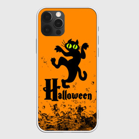 Чехол для iPhone 12 Pro Max с принтом Хэллоуин - Черный кот в Екатеринбурге, Силикон |  | cat | halloween | котик | коты | кошки | хэллоуин