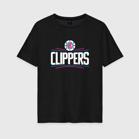Женская футболка хлопок Oversize с принтом Los Angeles Clippers в Екатеринбурге, 100% хлопок | свободный крой, круглый ворот, спущенный рукав, длина до линии бедер
 | Тематика изображения на принте: angeles | clippers | los | nba | анджелес | баскетбол | клипперс | лос | нба
