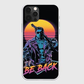 Чехол для iPhone 12 Pro с принтом I WILL BE BACK | TERMINATOR в Екатеринбурге, силикон | область печати: задняя сторона чехла, без боковых панелей | Тематика изображения на принте: arnold  schwarzenegger | retro | skynet | terminator | арнольд шварценеггер | восстание машин | генезис | ретро | сара коннор | старые фильмы | судный день | темные судьбы | терминатор