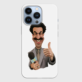 Чехол для iPhone 13 Pro с принтом Борат в Екатеринбурге,  |  | america | borat | kazakhstan | kz | sagdiyev | usa | америка | борат | казахстан | кз | нраица | репортер | сагдиев