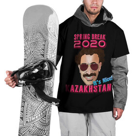 Накидка на куртку 3D с принтом Борат в Екатеринбурге, 100% полиэстер |  | Тематика изображения на принте: america | borat | kazakhstan | kz | sagdiyev | usa | америка | борат | казахстан | кз | нраица | репортер | сагдиев