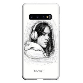 Чехол для Samsung Galaxy S10 с принтом Billie Eilish (карандаш) в Екатеринбурге, Силикон | Область печати: задняя сторона чехла, без боковых панелей | Тематика изображения на принте: bad guy | billie eilish | justin bieber | беляш | били айлишь | били эйлиш | билли | билли айлишь | билли эйлишь | билли элиш | билли элишь | бэд гай | элишь