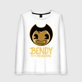 Женский лонгслив хлопок с принтом Bendy And The Ink Machine в Екатеринбурге, 100% хлопок |  | bendy | bendy and the ink machine | бенди | бени | бенни | бэнди | детская | детям | игра | капли | компьютерная игра | краска | машина | подтеки | ужастик | чернила | чернильная