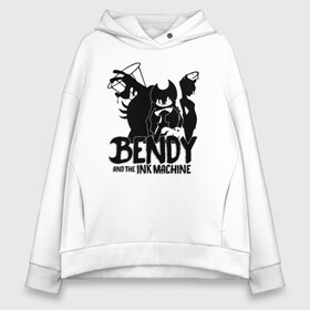 Женское худи Oversize хлопок с принтом Bendy And The Ink Machine в Екатеринбурге, френч-терри — 70% хлопок, 30% полиэстер. Мягкий теплый начес внутри —100% хлопок | боковые карманы, эластичные манжеты и нижняя кромка, капюшон на магнитной кнопке | bendy | bendy and the ink machine | бенди | бени | бенни | бэнди | детская | детям | игра | капли | компьютерная игра | краска | машина | подтеки | ужастик | чернила | чернильная