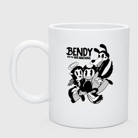 Кружка с принтом Bendy And The Ink Machine в Екатеринбурге, керамика | объем — 330 мл, диаметр — 80 мм. Принт наносится на бока кружки, можно сделать два разных изображения | bendy | bendy and the ink machine | бенди | бени | бенни | бэнди | детская | детям | игра | капли | компьютерная игра | краска | машина | подтеки | ужастик | чернила | чернильная