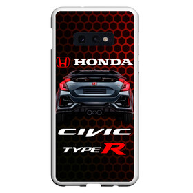 Чехол для Samsung S10E с принтом Honda Civic Type R в Екатеринбурге, Силикон | Область печати: задняя сторона чехла, без боковых панелей | 2020 | auto | honda | honda civic | honda civic type r 2020 | sport | type r | авто | автомобиль | автомобильные | бренд | марка | машины | спорт | хонда