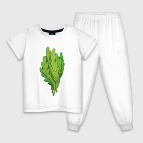 Детская пижама хлопок с принтом Рукола в Екатеринбурге, 100% хлопок |  брюки и футболка прямого кроя, без карманов, на брюках мягкая резинка на поясе и по низу штанин
 | арт | зеленый | мило | милота | рисунок | рукола | свежие специи | свежий продукт | специи