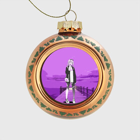 Стеклянный ёлочный шар с принтом Zero Two в Екатеринбурге, Стекло | Диаметр: 80 мм | Тематика изображения на принте: darling | darling in the franxx | zero two | вайфу | зеро ту | код 002 | любимый во франксе | франкс