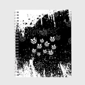 Тетрадь с принтом Pyrokinesis в Екатеринбурге, 100% бумага | 48 листов, плотность листов — 60 г/м2, плотность картонной обложки — 250 г/м2. Листы скреплены сбоку удобной пружинной спиралью. Уголки страниц и обложки скругленные. Цвет линий — светло-серый
 | Тематика изображения на принте: pyrokinesis | андрей пирокинезис | каждаябарбистерва | левый баттл | музыка | музыкант | пирокинезис | рэп | рэпер