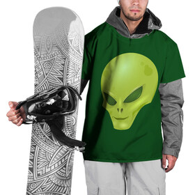 Накидка на куртку 3D с принтом Пришелец в Екатеринбурге, 100% полиэстер |  | голова | зеленый человечек | инопланетянин | пришелец | пришельцы
