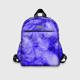 Детский рюкзак 3D с принтом Ice в Екатеринбурге, 100% полиэстер | лямки с регулируемой длиной, сверху петелька, чтобы рюкзак можно было повесить на вешалку. Основное отделение закрывается на молнию, как и внешний карман. Внутри дополнительный карман. По бокам два дополнительных кармашка | Тематика изображения на принте: abstraction | blue | cracks | frozen | ice | lines | patterns | shapes | texture | абстракция | замерзший | лед | линии | синий | текстура | трещины | узоры | формы