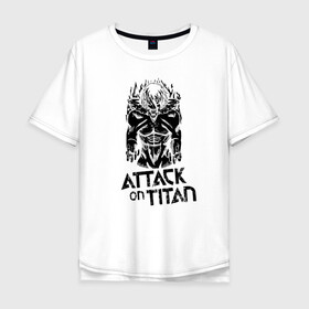 Мужская футболка хлопок Oversize с принтом Атака на титанов в Екатеринбурге, 100% хлопок | свободный крой, круглый ворот, “спинка” длиннее передней части | anime | attack on titan | аниме | армин арлерт | атак он титан | атака на титанов | атака титанов | великаны | гарнизон | колоссальный | леви | легион разведки | лого | манга | микаса аккерман | разведкорпус