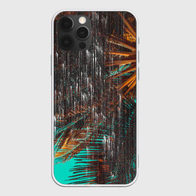 Чехол для iPhone 12 Pro Max с принтом Palm glitch art в Екатеринбурге, Силикон |  | art | astraction | glitch | palm | sky | абстракция | арт | ветки | глитч | листья | небо | пальмы