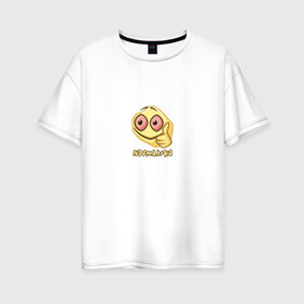 Женская футболка хлопок Oversize с принтом Нормально (мем) в Екатеринбурге, 100% хлопок | свободный крой, круглый ворот, спущенный рукав, длина до линии бедер
 | 
